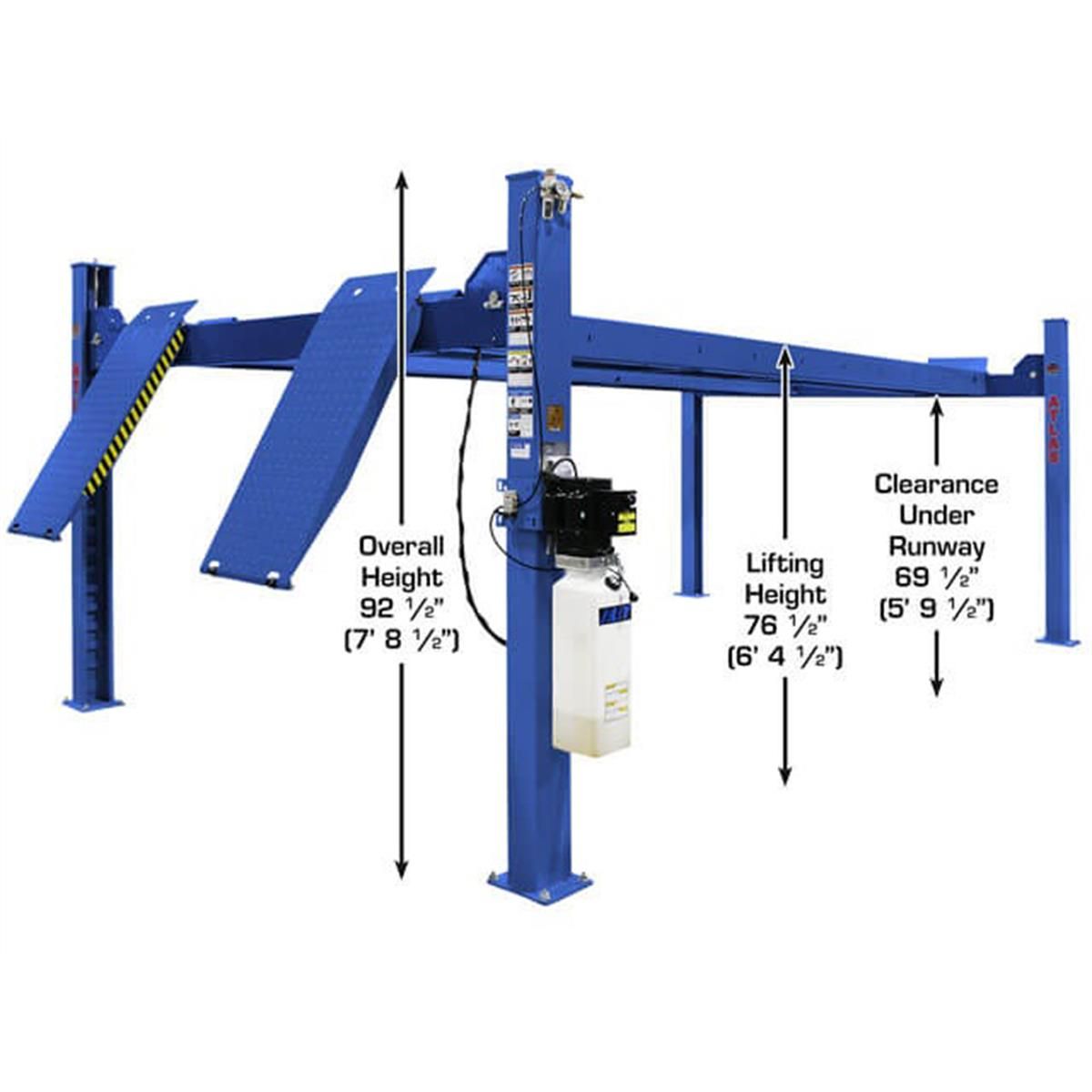Atlas Equipment Platinum PVL14 ALI Certified Commercial Grade Alignment 4-Post Lift 12,000 lb. Capacity - Image 7