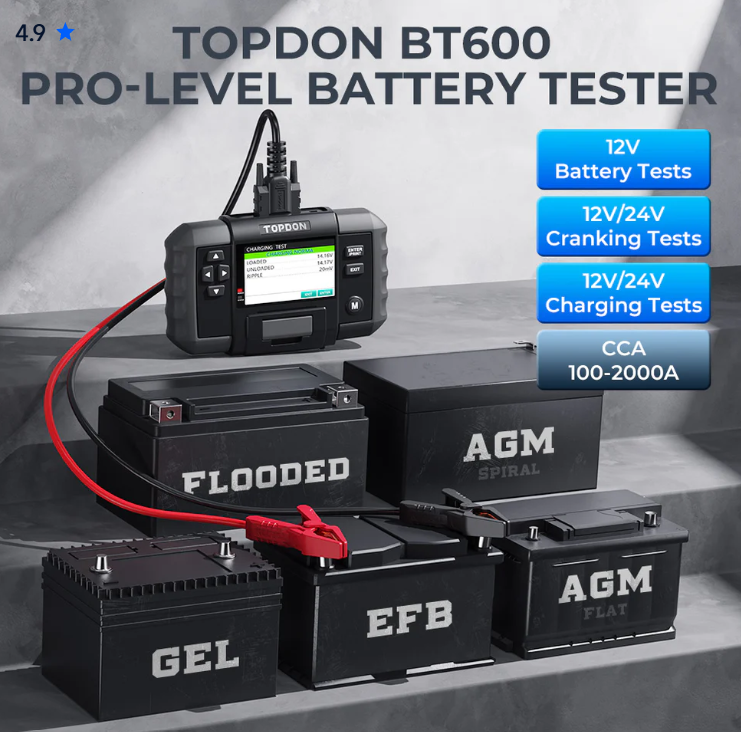 12V Battery & 12V/24V System Tester w/Built-in Printer - Image 2